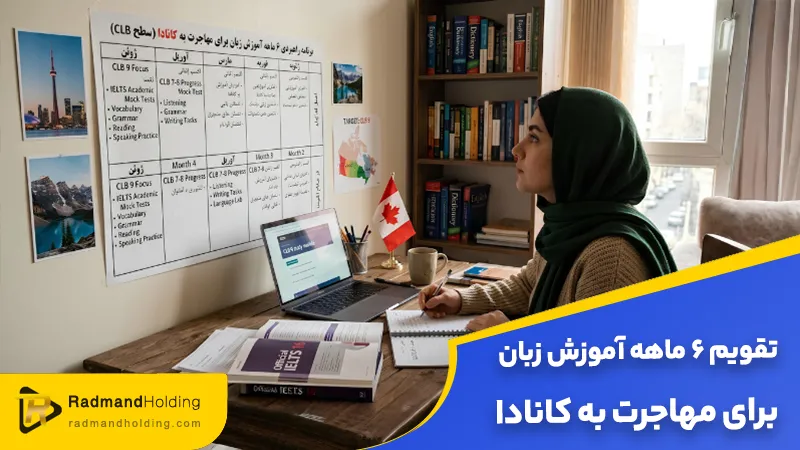 تقویم 6 ماهه آموزش زبان برای مهاجرت به کانادا