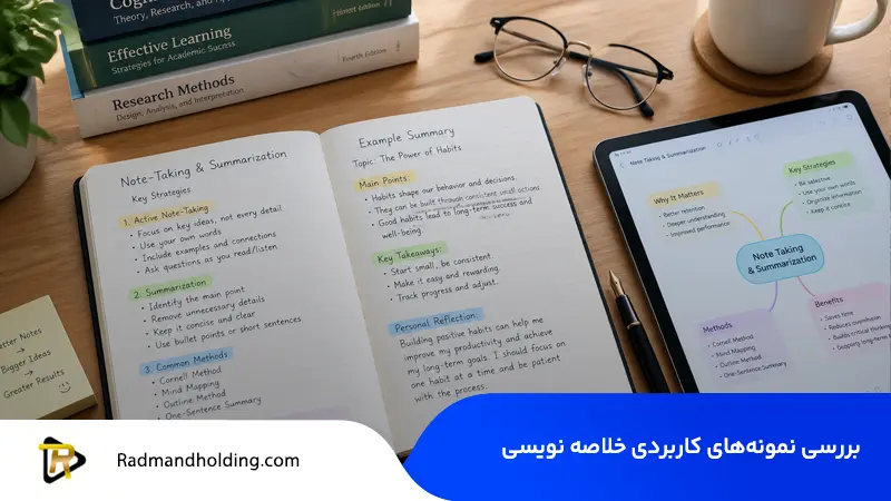 راهنمای جامع خلاصه نویسی انگلیسی و تکنیکهای کاربردی 3 بررسی نمونههای کاربردی خلاصه نویسی